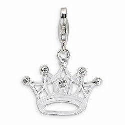 Six CZ Crown Charm By Amore La Vita