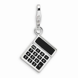 Black Calculator 3-D Charm By Amore La Vita