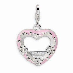 Pink Heart Photo Charm By Amore La Vita