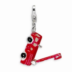 Moveable Red Fire Truck Charm By Amore La Vita
