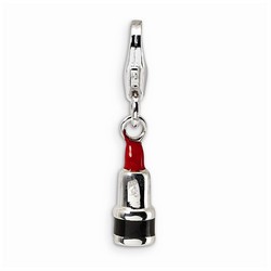 Black And Red Lipstick 3-D Charm By Amore La Vita