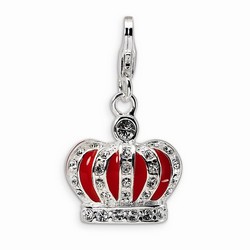 Swarovski Red Crown Charm By Amore La Vita