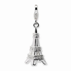 Eiffel Tower 3-D Charm With Swarovski Elements By Amore La Vita