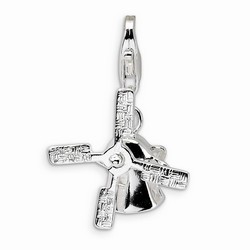 Moveable Windmill 3-D Charm By Amore La Vita