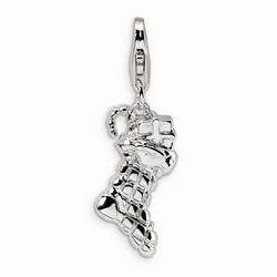 Christmas Stocking 3-D Charm By Amore La Vita