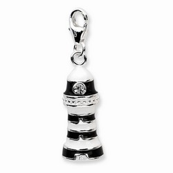 Black Lighthouse 3-D Charm By Amore La Vita