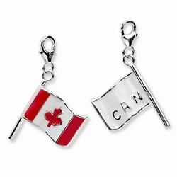 Canadian Flag 3-D Charm By Amore La Vita