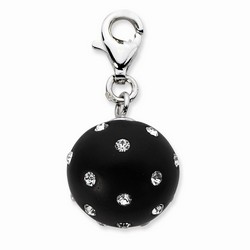 Black Ferido Crystal Ball Charm By Amore La Vita