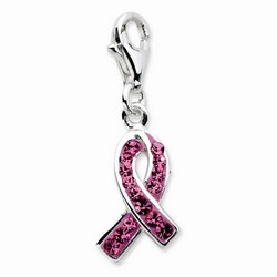 Swarovski Pink Element Awareness Charm By Amore La Vita