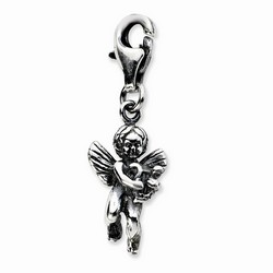 Angel With Harp 3-D Charm By Amore La Vita