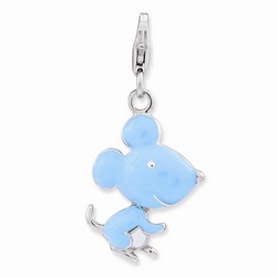 Blue Mouse 3-D Charm By Amore La Vita