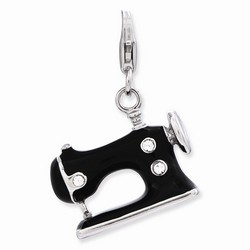 Black Sewing Machine 3-D Charm By Amore La Vita