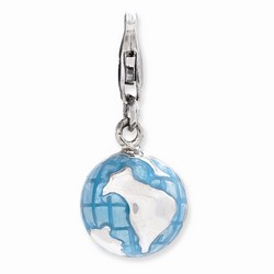 World Globe 3-D Charm By Amore La Vita