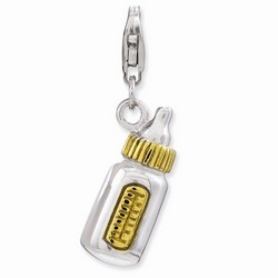 Baby Bottle 3-D Charm By Amore La Vita