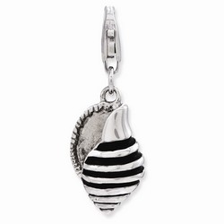 Black Seashell 3-D Charm By Amore La Vita