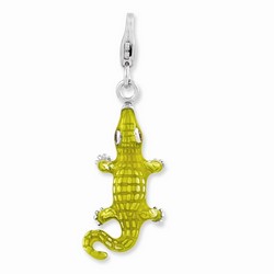 Alligator Charm in Yellow By Amore La Vita