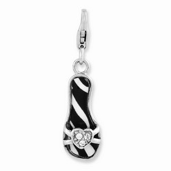 3-D  Zebra Sandal Charm By Amore La Vita