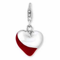 3-D Heart Charm By Amore La Vita