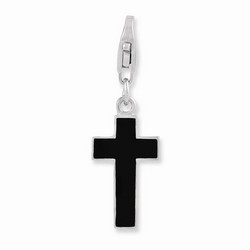 Black Cross Charm By Amore La Vita