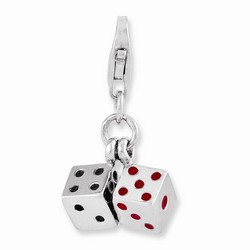 3-D Pair Of Dice Charm By Amore La Vita