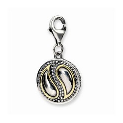 3-D Vintage Yin Yang Charm By Amore La Vita