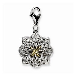 3-D Paisley Filigree Charm By Amore La Vita