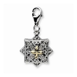 3-D Square Filigree Charm By Amore La Vita