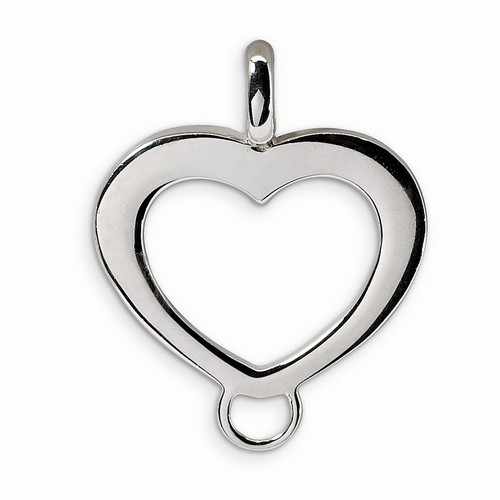 Heart Shaped Charm Carrier Pendant By Amore La Vita