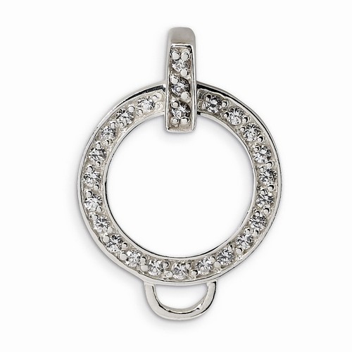 Round CZ Charm Holder Pendant By Amore La Vita