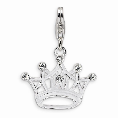 Six CZ Crown Charm By Amore La Vita