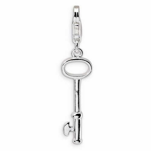 Oval Skeleton Key Charm By Amore La Vita