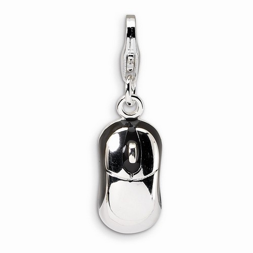 Computer Black Mouse 3-D Charm By Amore La Vita