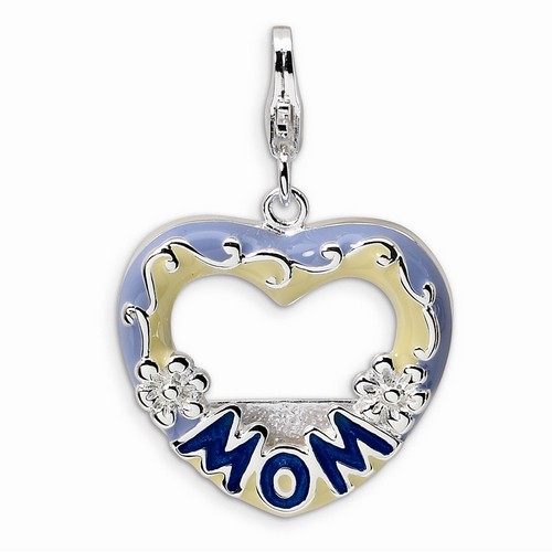 Blue Mom Photo Charm By Amore La Vita