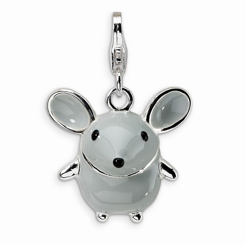 Grey Mouse 3-D Charm By Amore La Vita