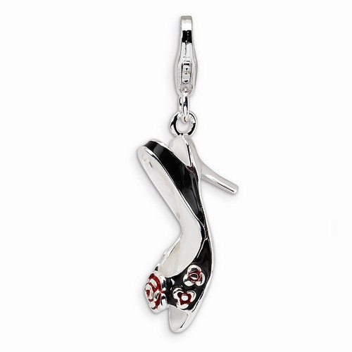 Black High Heel 3-D Charm By Amore La Vita