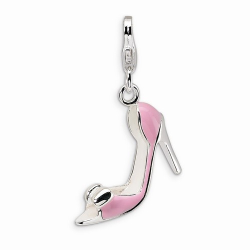 Pink Bow Top High Heel Charm By Amore La Vita