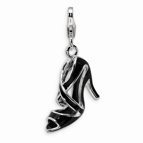 Black High Heel 3-D Charm By Amore La Vita