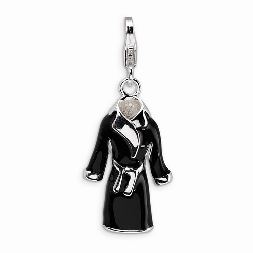 Black Robe 3-D Charm By Amore La Vita