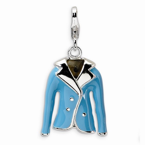 Light Blue Jacket 3-D Charm By Amore La Vita