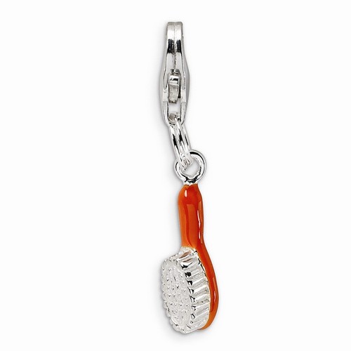 Orange Hair Brush Charm By Amore La Vita