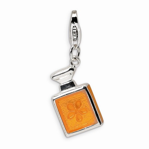 Orange Perfume Bottle 3-D Charm By Amore La Vita