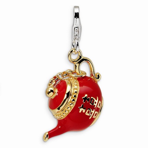 Red Tea Pot Charm By Amore La Vita