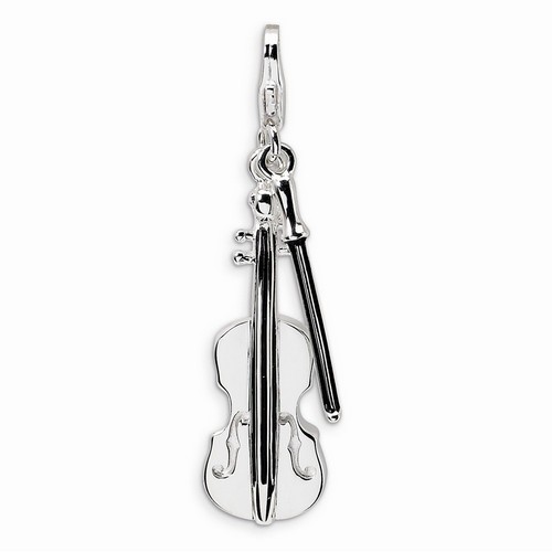 Violin And Bow 3-D Charm By Amore La Vita