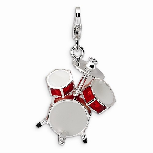 Red Drum Set 3-D Charm By Amore La Vita