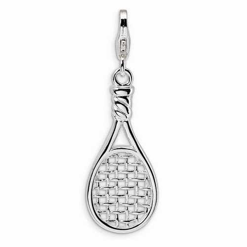 Racquet Ball Racket 3-D Charm By Amore La Vita