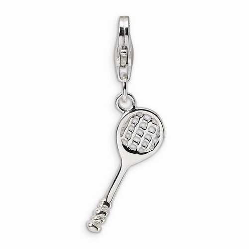 Tennis Ball Racket 3-D Charm By Amore La Vita