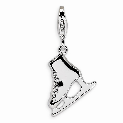 Large Ice Skate 3-D Charm By Amore La Vita