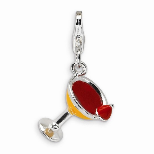 Red Martini 3-D Charm By Amore La Vita