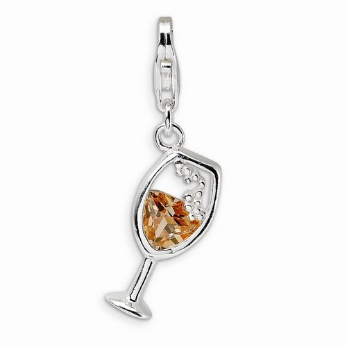 Open Champagne Glass Charm By Amore La Vita