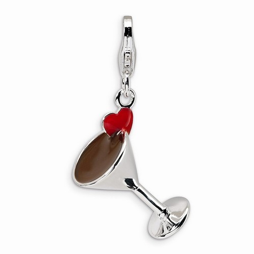 Martini Glass 3-D Charm By Amore La Vita